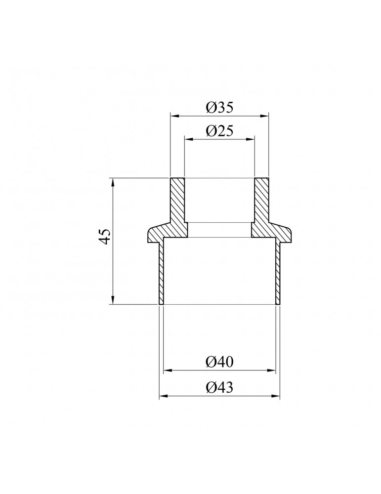 Муфта перехідна PPR Rozma 40х25 мм ВЗ | купити | SilverGoose.com.ua.com.ua