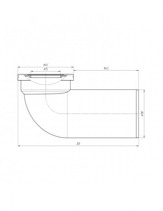 Фанова труба для унітаза ANIplast з випуском 110х90° W9220EU | купити | SilverGoose.com.ua.com.ua