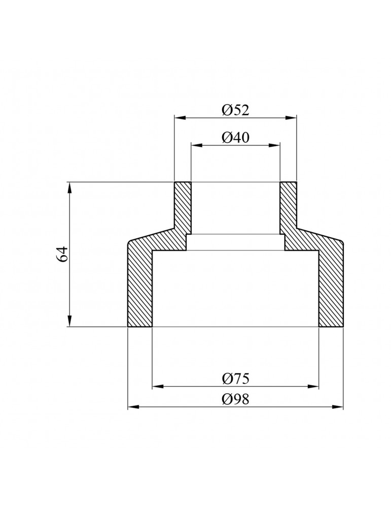 Муфта редукційна PPR Rozma 75х40 мм | купити | SilverGoose.com.ua.com.ua