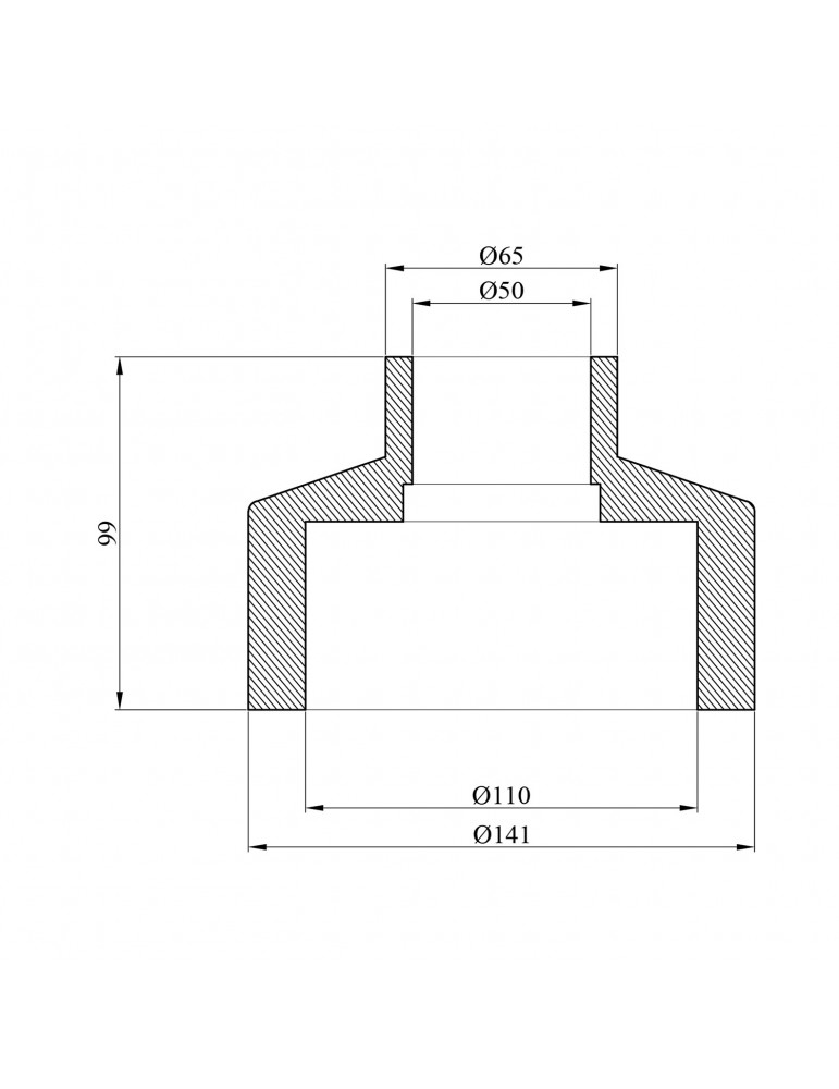 Муфта редукційна PPR Rozma 110х50 мм | купити | SilverGoose.com.ua.com.ua
