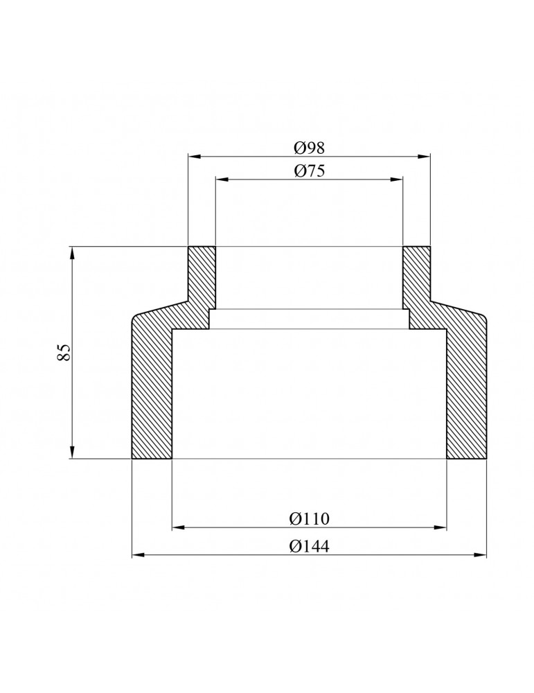 Муфта редукційна PPR Rozma 110х75 мм | купити | SilverGoose.com.ua.com.ua