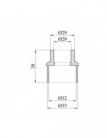 Муфта перехідна PPR Rozma 32х20 мм ВЗ | купити | SilverGoose.com.ua.com.ua