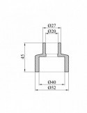 Муфта редукційна PPR Rozma 40х20 мм | купити | SilverGoose.com.ua.com.ua