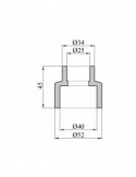 Муфта редукційна PPR Rozma 40х25 мм | купити | SilverGoose.com.ua.com.ua