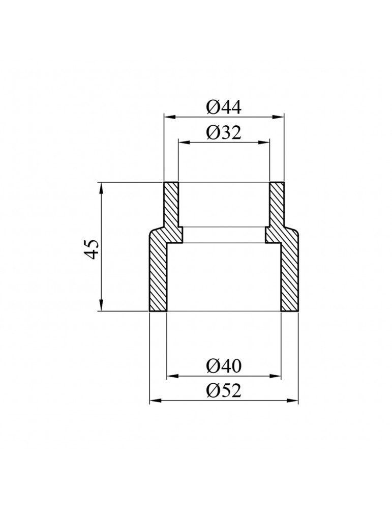 Муфта редукційна PPR Rozma 40х32 мм | купити | SilverGoose.com.ua.com.ua
