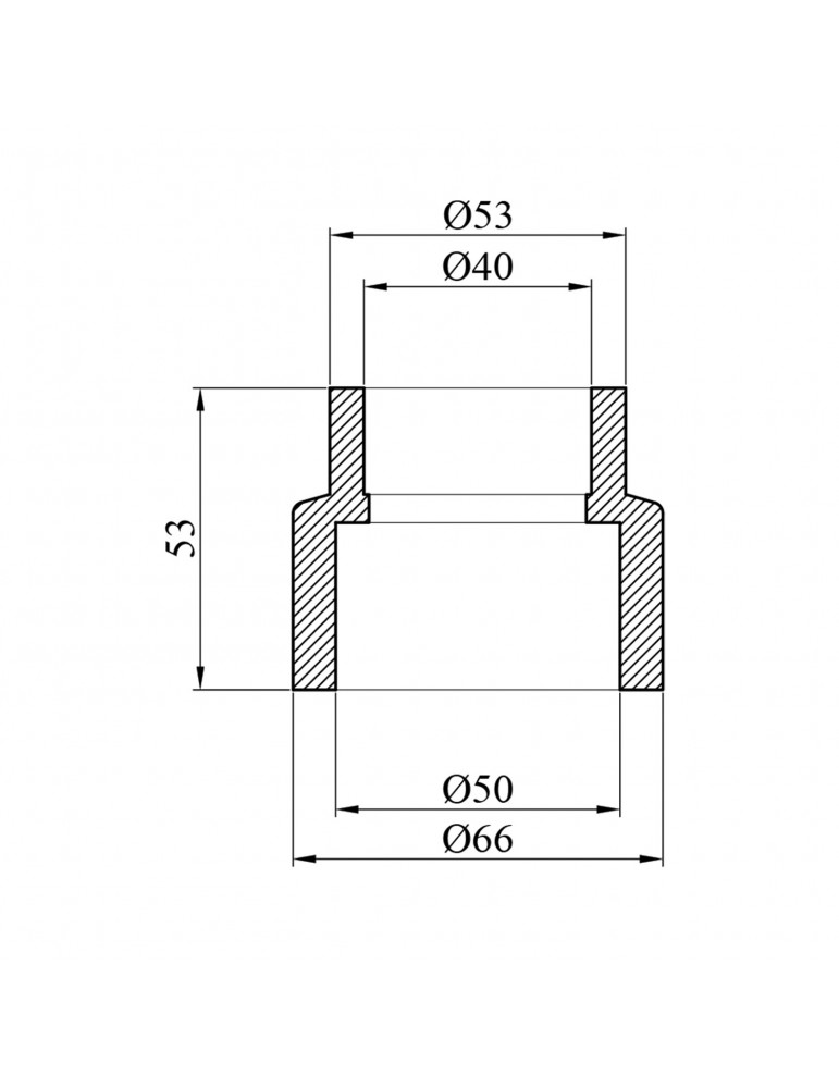Муфта редукційна PPR Rozma 50х40 мм | купити | SilverGoose.com.ua.com.ua