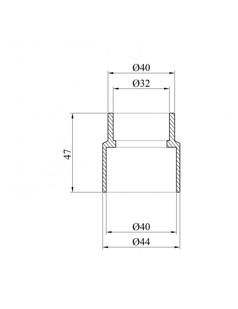 Муфта перехідна PPR Rozma 40х32 мм ВЗ | купити | SilverGoose.com.ua.com.ua
