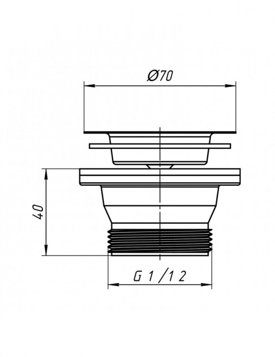 Випуск ANIplast 1 1/2" мм з нержавіючою сіткою M100EU | купити | SilverGoose.com.ua.com.ua