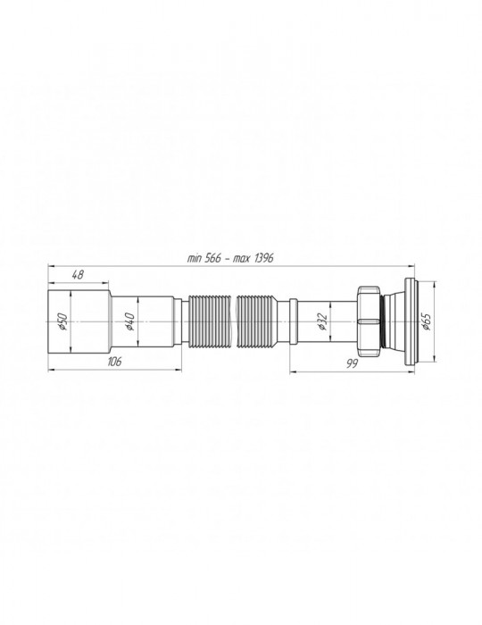 Гофра ANIplast 1 1/4"х40/50 мм 566-1396 мм G216EU | купити | SilverGoose.com.ua.com.ua