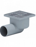 Трап ANIplast з горизонтальним випуском 50 мм, з нержавіючою решіткою 10х10 см TQ5102EU