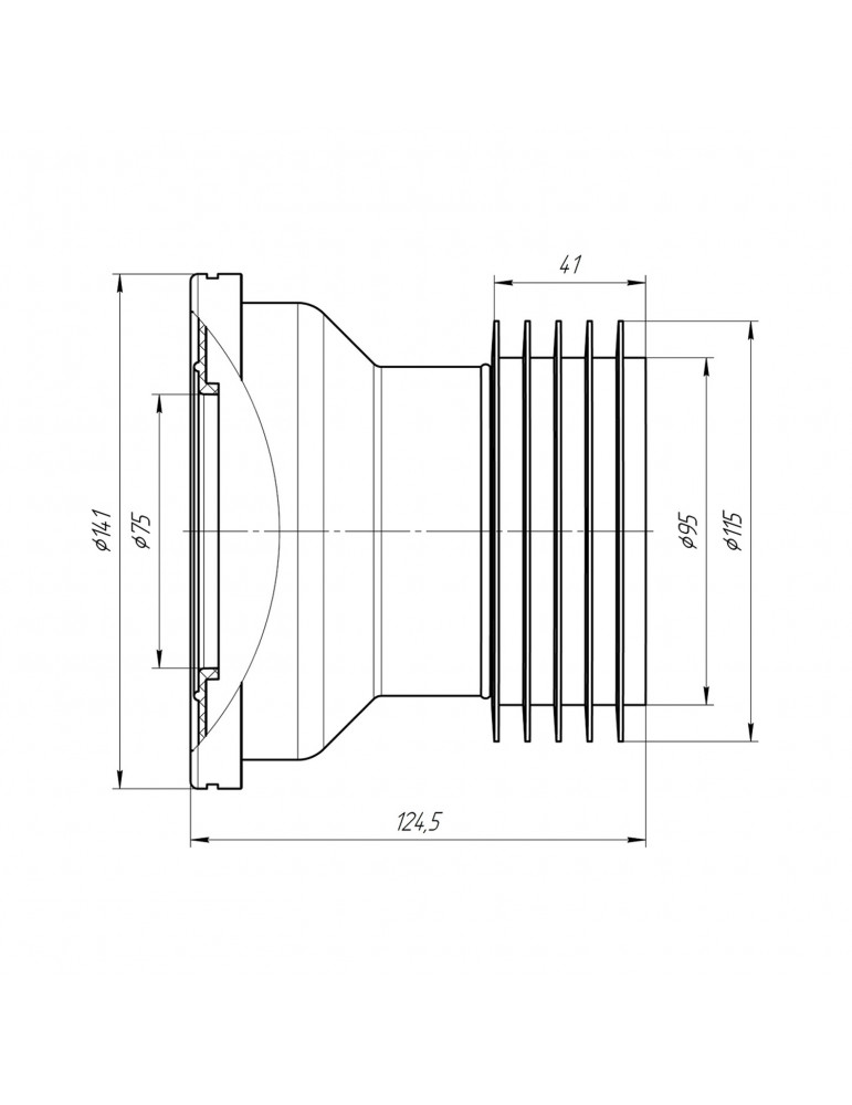 Фанова труба для унітаза ANIplast з випуском 110 мм W1218EU | купити | SilverGoose.com.ua.com.ua