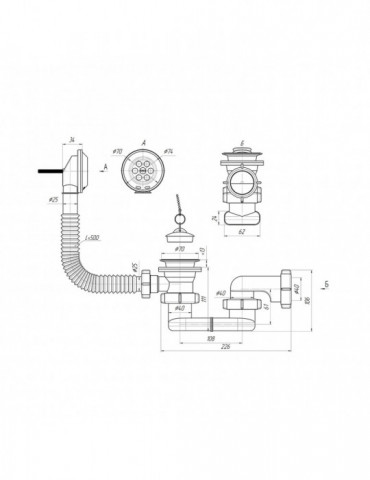 Сифон для ванної ANIplast 1 1/2"х40 мм Е050EU | купити | SilverGoose.com.ua.com.ua