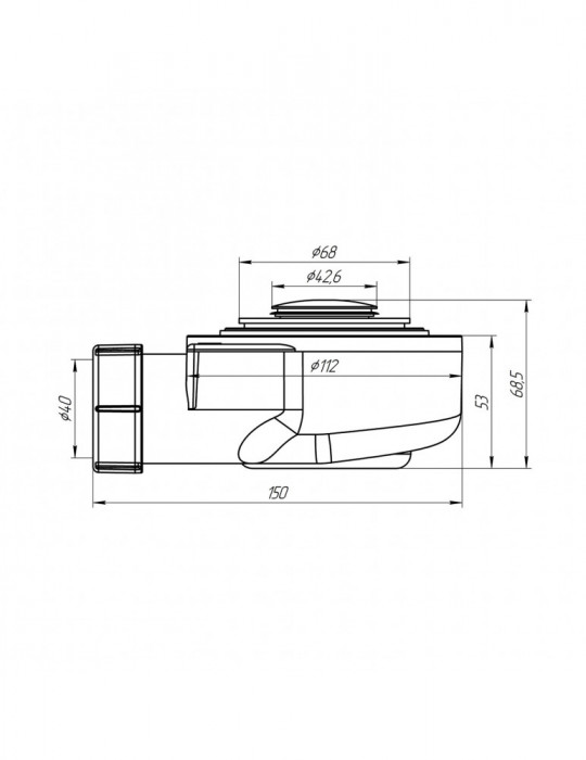 Сифон для душового піддона ANIplast 1 1/2"х40/50мм з системою Сlick-Сlack E450CLSEU | купити | SilverGoose.com.ua.com.ua