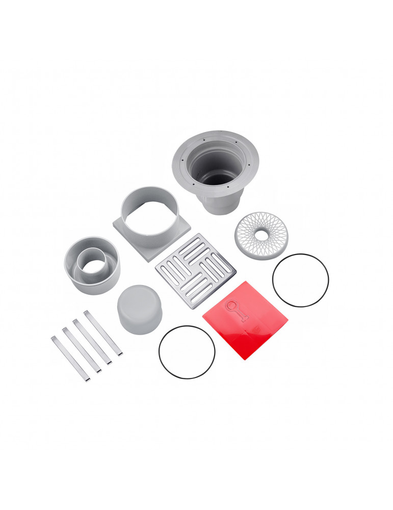 Трап ANIplast з вертикальним випуском 110 мм, з нержавіючою решіткою 15х15 см TA1712EU | купити | SilverGoose.com.ua.com.ua