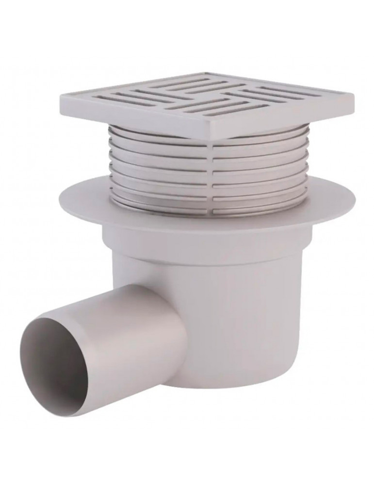 Трап ANIplast з горизонтальним випуском 50 мм, з решіткою 10х10 см ТА5604EU | купити | SilverGoose.com.ua.com.ua