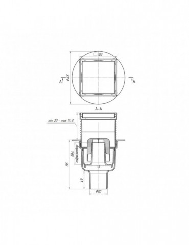 Трап ANIplast з вертикальним випуском 50 мм, з нержавіючою решіткою 10х10 см ТА5902EU | купити | SilverGoose.com.ua.com.ua