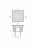 Трап ANIplast з вертикальним випуском 50 мм, з нержавіючою решіткою 10х10 см TA5202EU | купити | SilverGoose.com.ua.com.ua