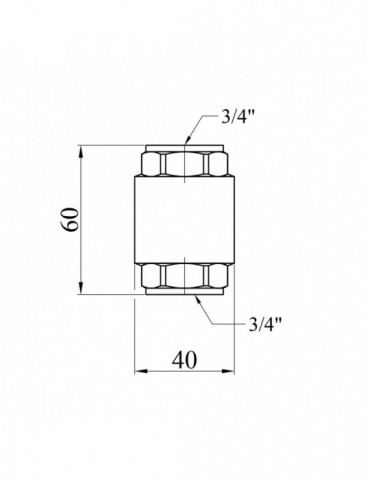 Зворотній клапан посилений LexLine 3/4" латунний УК3901-В | купити | SilverGoose.com.ua.com.ua