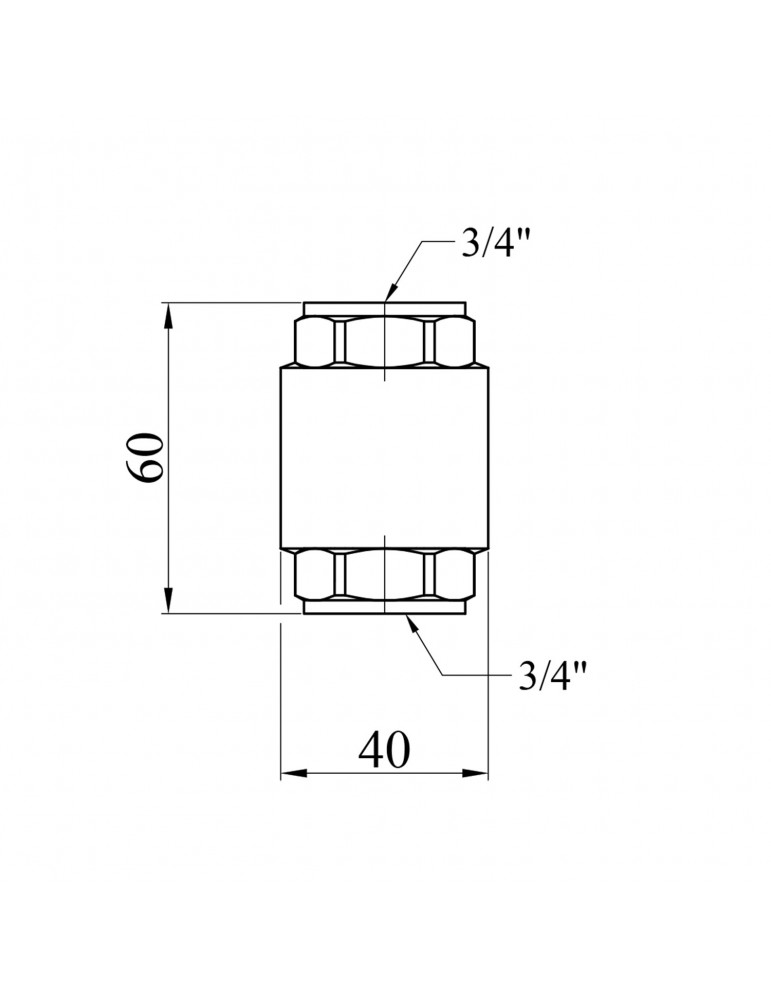 Зворотній клапан посилений LexLine 3/4" латунний УК3901-В | купити | SilverGoose.com.ua.com.ua