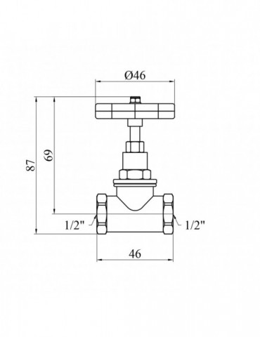 Вентиль запірний LexLine 1/2" ВВ PN16 латунний УК1111-ПА | купити | SilverGoose.com.ua.com.ua