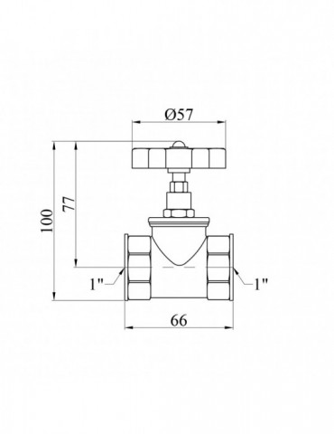 Вентиль запірний LexLine 1" ВВ PN16 латунний УК1122-ПА | купити | SilverGoose.com.ua.com.ua
