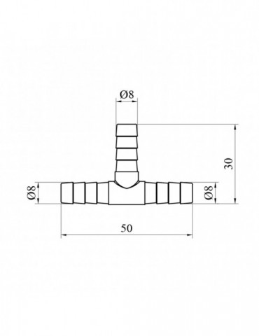Трійник з'єднувальний LexLine D8 латунний УК1627 | купити | SilverGoose.com.ua.com.ua