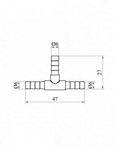 Трійник з'єднувальний LexLine D6 латунний УК1638 | купити | SilverGoose.com.ua.com.ua