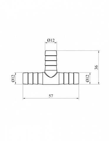 Трійник з'єднувальний LexLine D12 латунний УК1646 | купити | SilverGoose.com.ua.com.ua