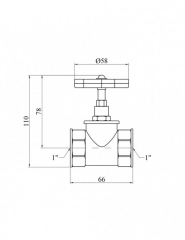 Вентиль запірний LexLine 1" ВВ PN10 латунний УК1122-В | купити | SilverGoose.com.ua.com.ua