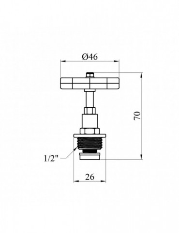 Головка вентильна LexLine М20х1,5 латунна УК1811-В | купити | SilverGoose.com.ua.com.ua