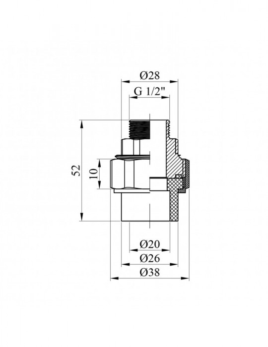 Американка PPR Rozma 20х1/2" РЗ | купити | SilverGoose.com.ua.com.ua