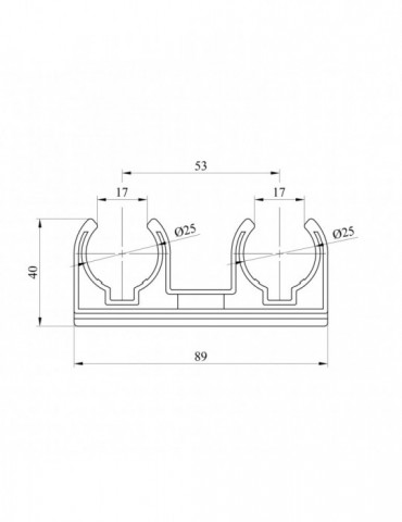 Кріплення для труб подвійне PPR Rozma 25 мм | купити | SilverGoose.com.ua.com.ua
