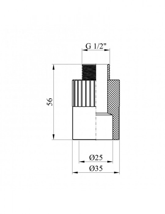 Муфта PPR Rozma 25х1/2" РЗ | купити | SilverGoose.com.ua.com.ua