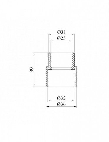 Муфта перехідна PPR Rozma 32х25 мм ВЗ | купити | SilverGoose.com.ua.com.ua