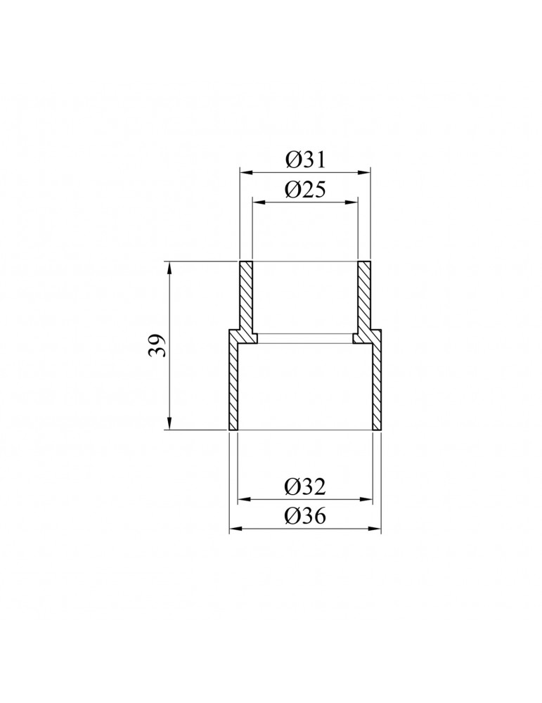 Муфта перехідна PPR Rozma 32х25 мм ВЗ | купити | SilverGoose.com.ua.com.ua