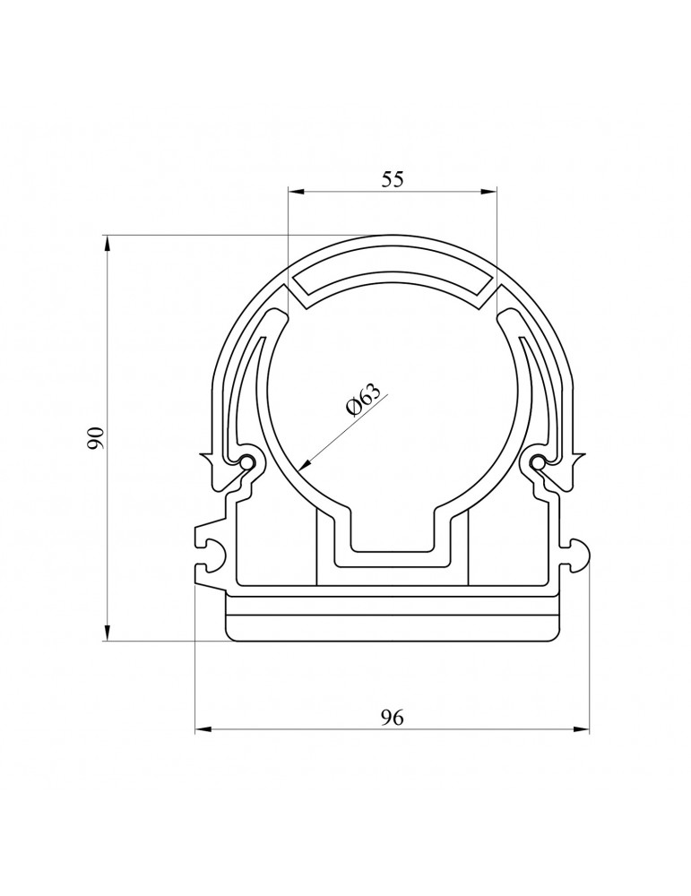 Кріплення для труб з дугою PPR Rozma 63 мм | купити | SilverGoose.com.ua.com.ua