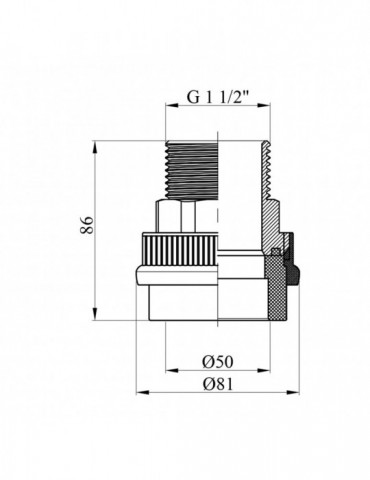 Муфта PPR Rozma 50х1 1/2" РЗ | купити | SilverGoose.com.ua.com.ua