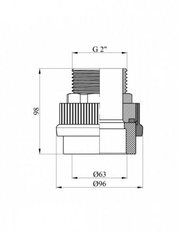 Муфта PPR Rozma 63х2" РЗ | купити | SilverGoose.com.ua.com.ua