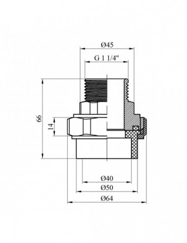 Американка PPR Rozma 40х1 1/4" РЗ | купити | SilverGoose.com.ua.com.ua