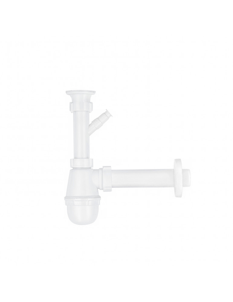 Сифон для кухонної мийки KronoPlast 1 1/2''х40 мм з різьбовим випуском, відводом для пральної машини SM14020002 | купити | Silve