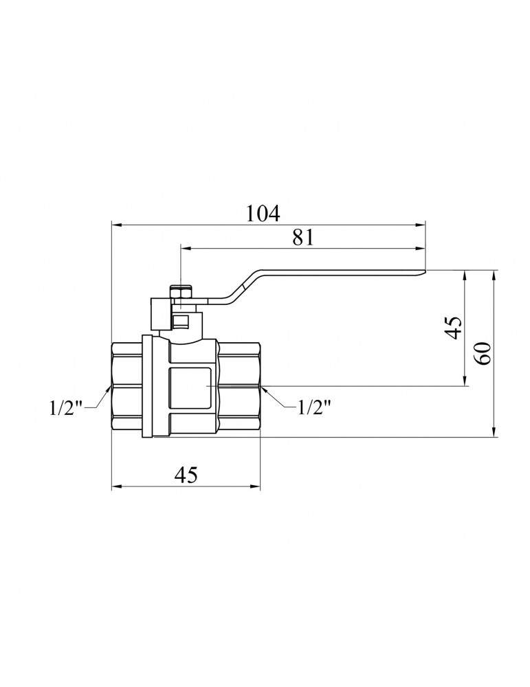 Кран кульовий Karro "Standart" 1/2" ВВ PN30 ручка | купити | SilverGoose.com.ua.com.ua