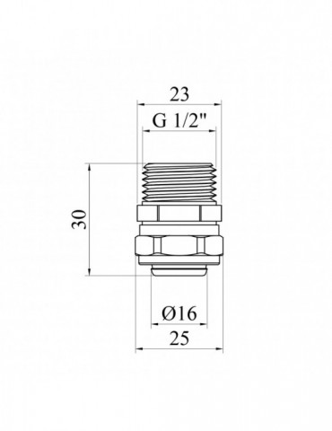 Муфта металопластикова STA (DN) 16х1/2" РЗ | купити | SilverGoose.com.ua.com.ua