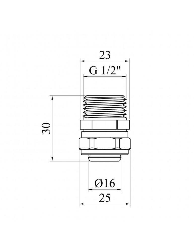 Муфта металопластикова STA (DN) 16х1/2" РЗ | купити | SilverGoose.com.ua.com.ua