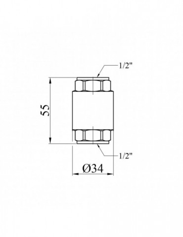 Зворотній клапан Karro 1/2" ВВ з латунним штоком KR-6120 | купити | SilverGoose.com.ua.com.ua