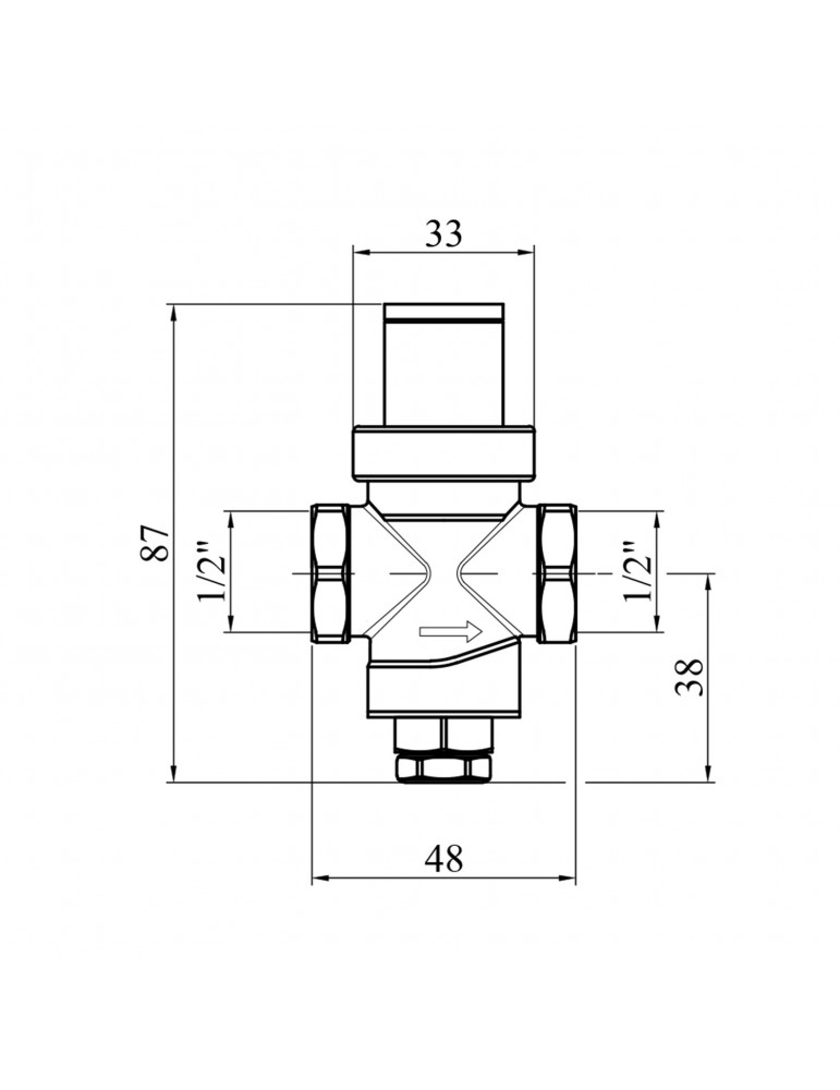Редуктор тиску Karro 1/2" KR-80837 | купити | SilverGoose.com.ua.com.ua