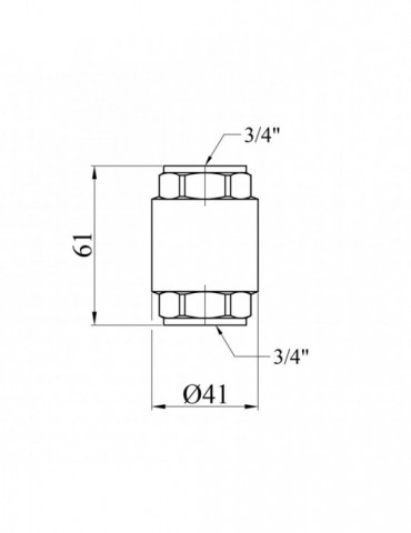 Зворотній клапан Karro 3/4" ВВ з латунним штоком KR-6120 | купити | SilverGoose.com.ua.com.ua