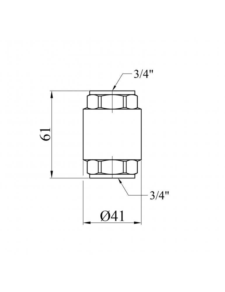 Зворотній клапан Karro 3/4" ВВ з латунним штоком KR-6120 | купити | SilverGoose.com.ua.com.ua