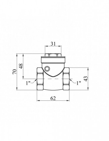 Пелюстковий клапан Karro 1" KR-107 | купити | SilverGoose.com.ua.com.ua