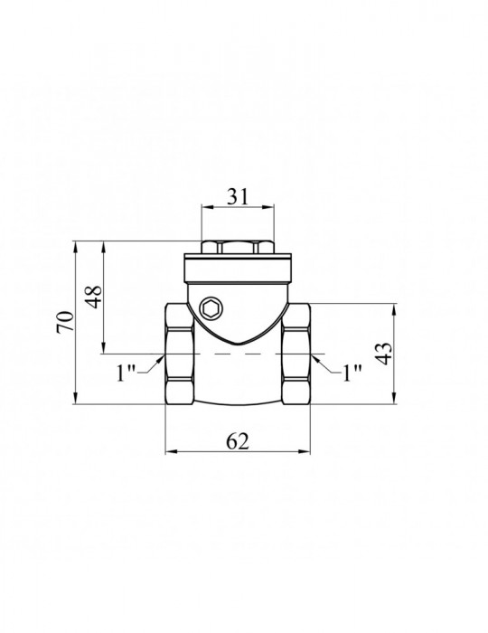 Пелюстковий клапан Karro 1" KR-107 | купити | SilverGoose.com.ua.com.ua