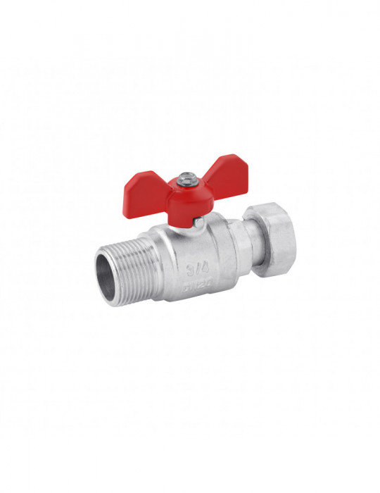 Кран кульовий з накидною гайкою прямий Karro 3/4" ВЗ PN30 | купити | SilverGoose.com.ua.com.ua